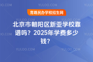 北京市朝陽區新亞學校靠譜嗎？2025年學費多少錢？